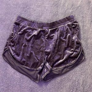 h&m pink velvet lounge shorts